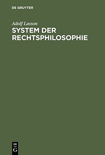 System der Rechtsphilosophie [Hardcover]