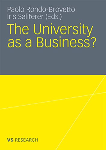 The University as a Business [Paperback]