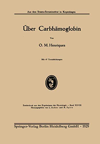 ber Carbhmoglobin [Paperback]