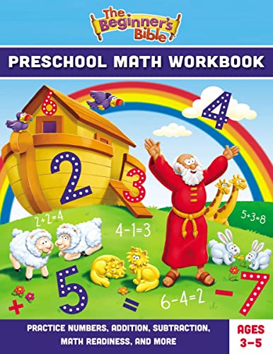 The Beginner's Bible Preschool Math Workbook: Practice Numbers, Addition, Subtra [Paperback]