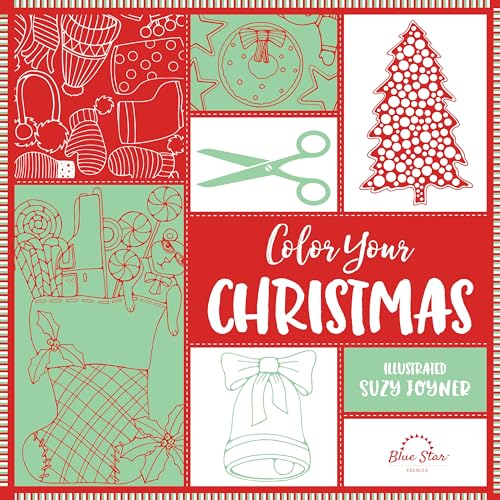 Color Your Christmas: A Crafty Christmas Adult Coloring Book [Paperback]