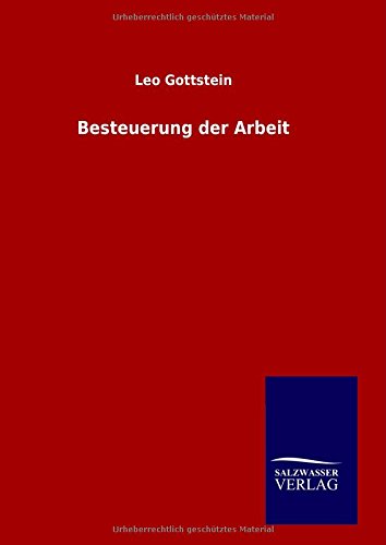 Besteuerung Der Arbeit (german Edition) [Hardcover]