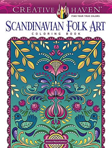 Creative Haven Scandinavian Folk Art Coloring Book