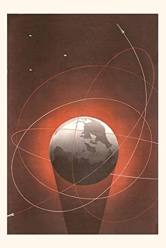 Vintage Journal Rocket Paths Around Globe