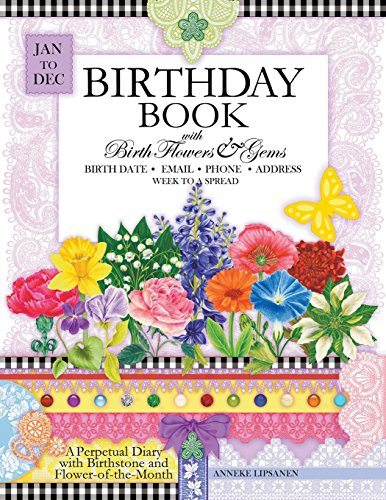 Birthday Book With Birth Floers And Gems [Paperback]