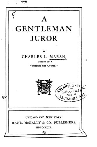 A Gentleman Juror [Paperback]