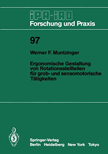 Ergonomische Gestaltung von Rotationsstellteilen fr grob- und sensomotorische T [Paperback]