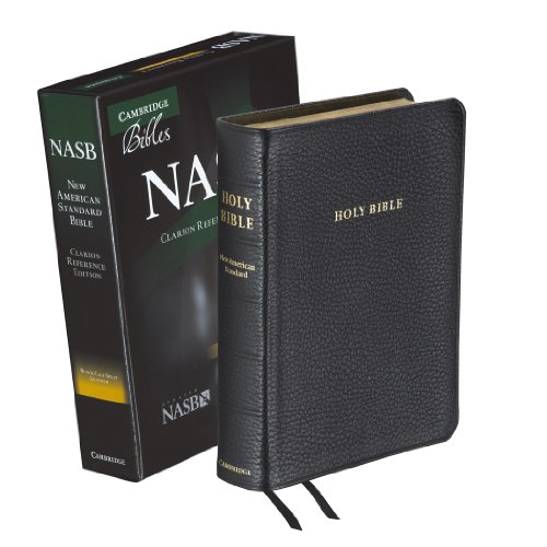 NASB Clarion Reference Bible NS483:X Black Calf Split Leather [Leather / fine bindi]