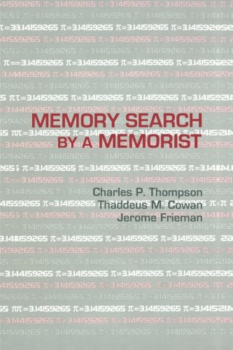 Memory Search By A Memorist [Paperback]