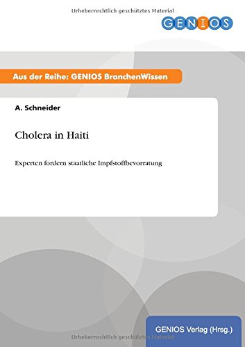 Cholera In Haiti (german Edition) [Paperback]