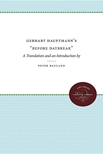 Gerhart Hauptmann's Before Daybreak [Paperback]