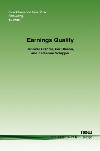 Earnings Quality (foundations And Trends(r) In Accounting) [Paperback]