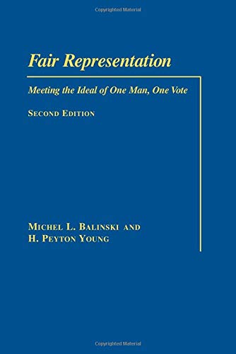 Fair Representation Meeting the Ideal of One Man, One Vote [Paperback]