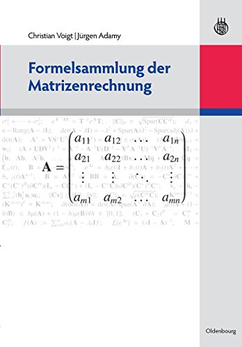 Formelsammlung der Matrizenrechnung [Paperback]