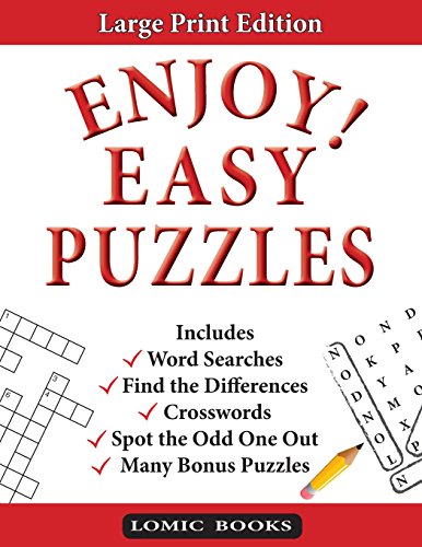 Enjoy Easy Puzzles  Includes Word Searches, Spot the Odd One Out, Crossords,  [Paperback]