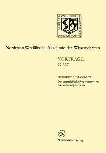 Das sterreichische Regierungssystem Ein Verfassungsvergleich [Paperback]