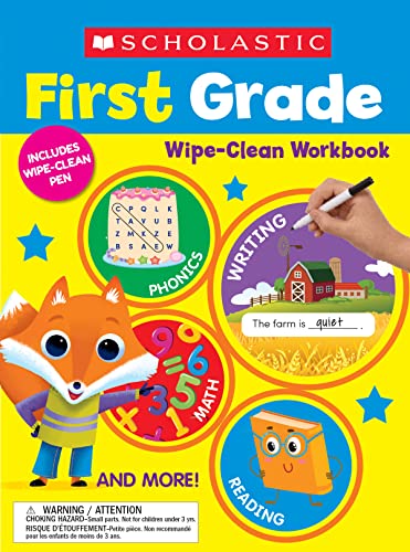 Scholastic First Grade Wipe-Clean Workbook [P