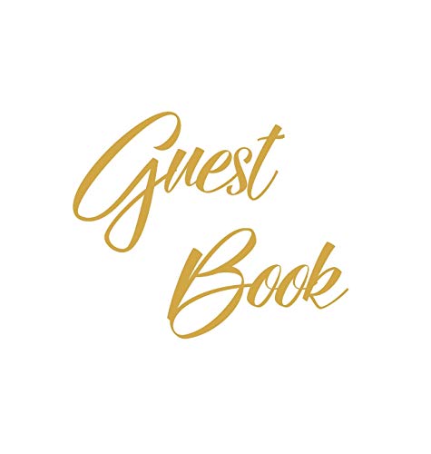 Gold Guest Book, Weddings, Anniversary, Party's, Special Occasions, Wake, Funera [Hardcover]