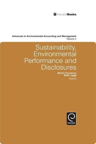 Sustainability, Environmental Performance and Disclosures [Hardcover]