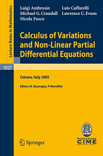 Calculus of Variations and Nonlinear Partial Differential Equations: Lectures gi [Paperback]