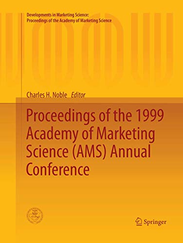 Proceedings of the 1999 Academy of Marketing Science (AMS) Annual Conference [Paperback]