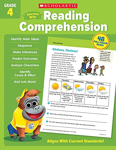 Scholastic Success with Reading Comprehension Grade 4 Workbook [Paperback]