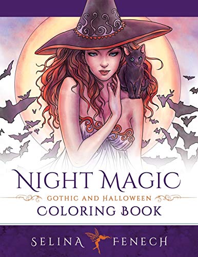 Night Magic - Gothic And Halloeen Coloring Book (fantasy Coloring By Selina) (v [Paperback]