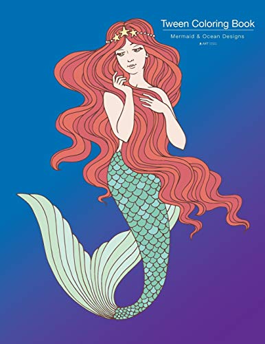 Teen Coloring Book Mermaid & Ocean Designs [Paperback]