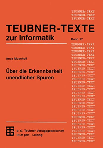 ber die Erkennbarkeit unendlicher Spuren [Paperback]