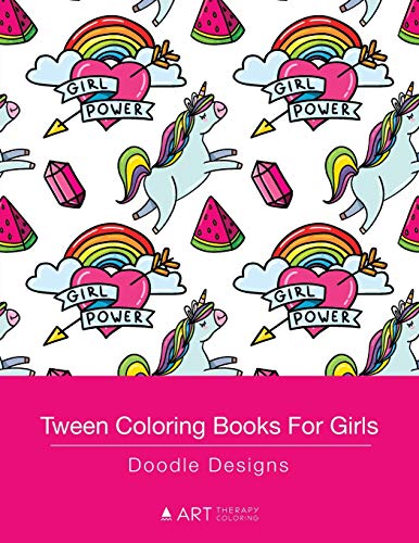 Teen Coloring Books For Girls Doodle Designs [Paperback]