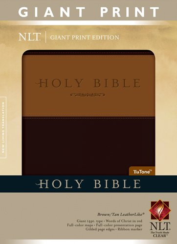 Holy Bible, Giant Print NLT, TuTone [Leather / fine bindi]