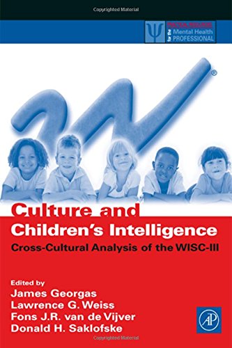 Culture and Children's Intelligence Cross-Cultural Analysis of the WISC-III [Hardcover]