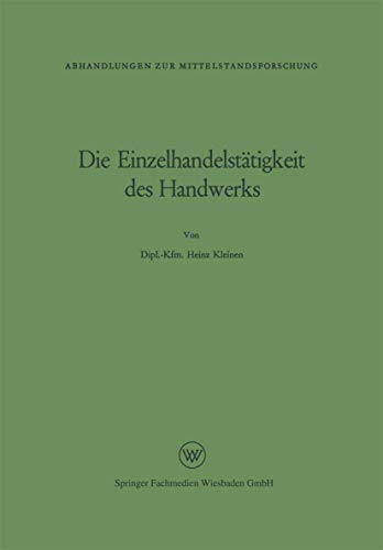 Die Einzelhandelsttigkeit des Handerks [Paperback]