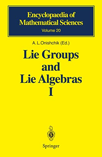 Lie Groups and Lie Algebras I: Foundations of Lie Theory Lie Transformation Grou [Hardcover]