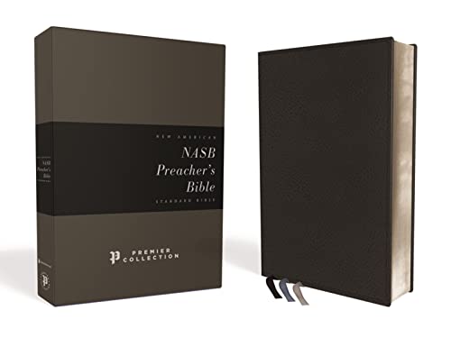 NASB, Preacher's Bible, Premium Goatskin Leather, Black, Premier Collection, Bla [Leather / fine bindi]