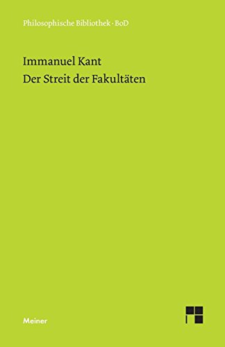 Der Streit Der Fakultten [Paperback]