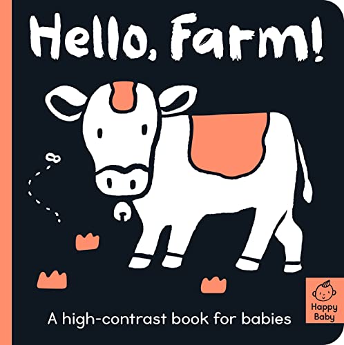 Hello Farm!: A high-contrast book for babies [Board book]