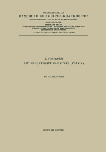 Syphilitische Geistesstrungen  Psychosen des Rckbildungs- und Greisenalters  [Paperback]