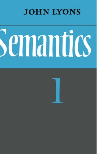 Semantics Volume 1 [Paperback]