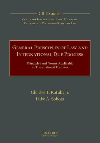 General Principles of Law and International D