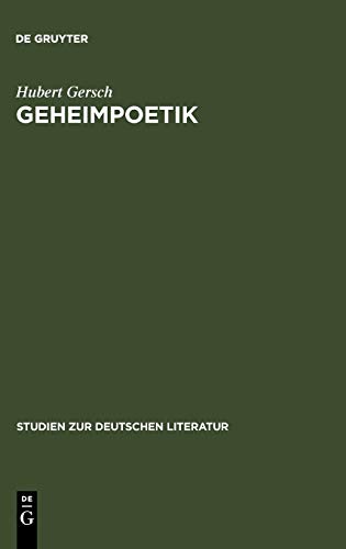 Geheimpoetik  Die Continuatio des abentheurlichen Simplicissimi interpretiert a [Hardcover]