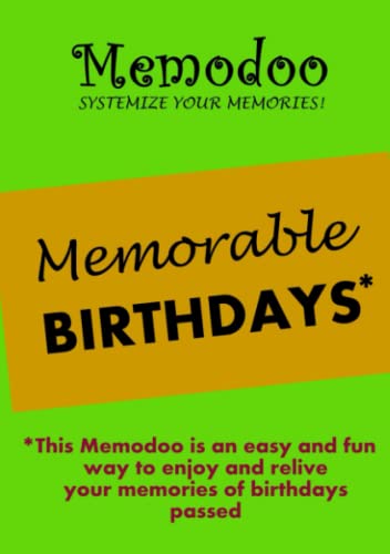 Memodoo Memorable Birthdays  Systemize Your Memories [Paperback]