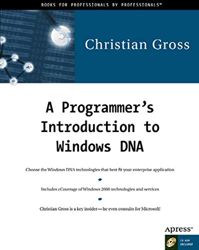 A Programmer's Introduction to Windows DNA [Mixed media product]