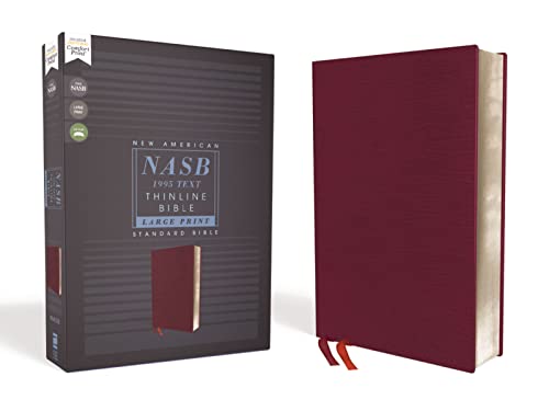 NASB, Thinline Bible, Large Print, Bonded Lea