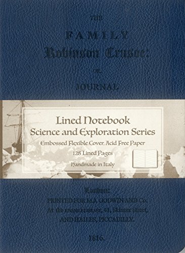 Robinson Crusoe: Blue Lined Journal: BLUE [Leather / fine bindi]