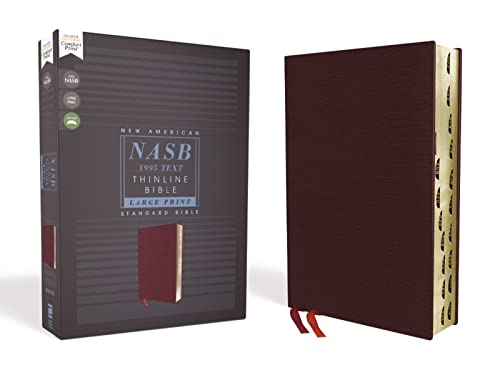 NASB, Thinline Bible, Large Print, Bonded Lea