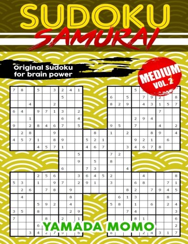 Sudoku Samurai Medium Original Sudoku For Brain Poer Vol. 2 Include 100 Puzzl [Paperback]