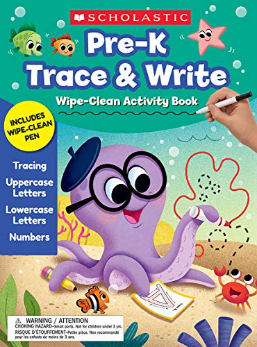 Pre-K Trace & Write Wipe-Clean Activity Book [Paperback]