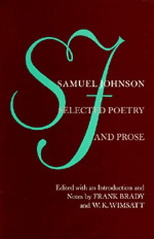 Samuel Johnson Selected Poetry and Prose [Paperback]