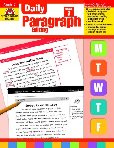 Daily Paragraph Editing, Grade 7 [Paperback]